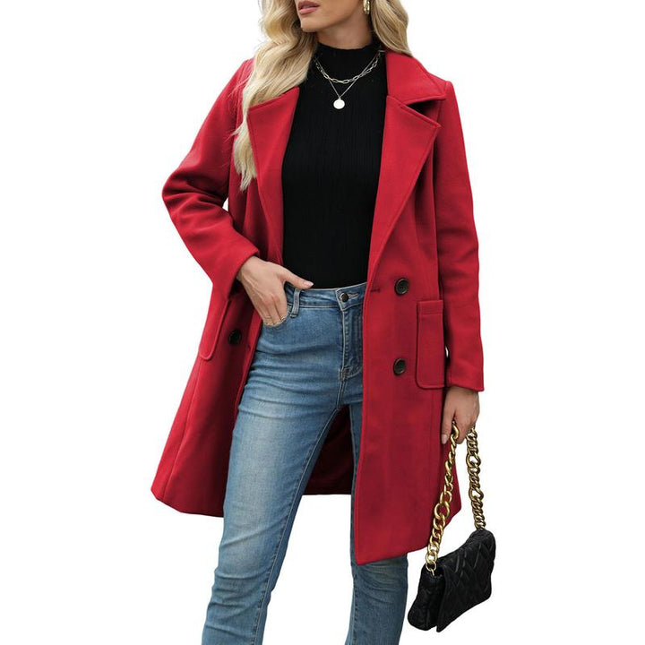 MOORE™ - Casual Wool Blend Warm Coat with Notch Lapel for Winter Wear